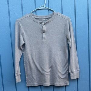 The Children's Place Light Gray Long Sleeve Henley Top
